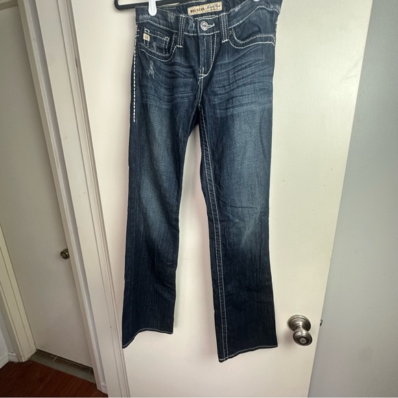 Big Star Darker Wash Y2K Inspired Maddie Boot Embroidered Pockets Jeans Size 25 - Picture 2 of 16